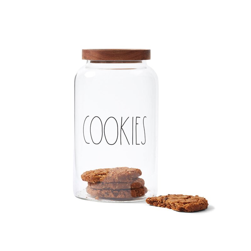 Rae Dunn Artisan Collection By Magenta White Cookies Ceramic Canister cheapest Jar